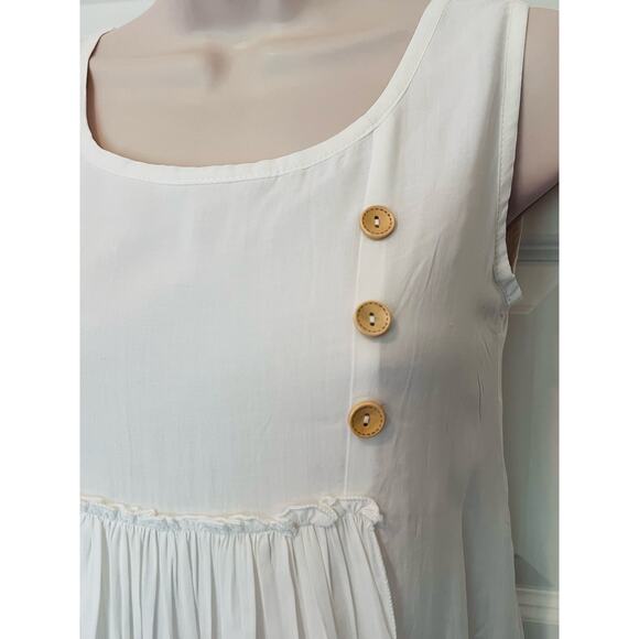 Sleeveless Dress, Size M (fits like a Small), Cream colored, NWT - Picture 3 of 9